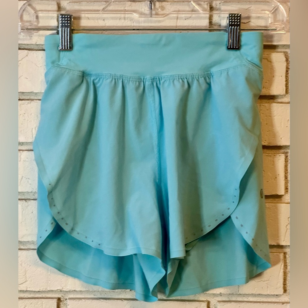 Lululemon Fast & Free Light Blue Athletic Shorts
